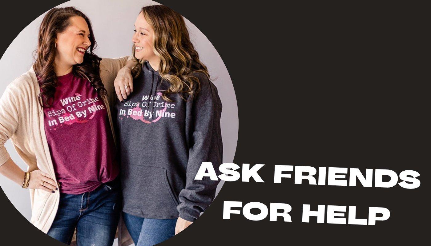 podcast creators wearing their own custom hoodies to show help from friends in promotional